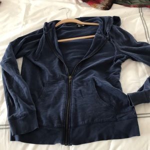 Navy zip up sweater